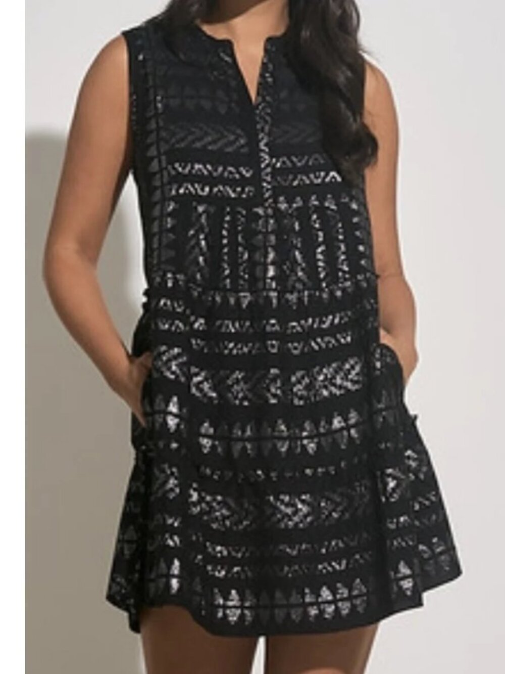 Elan Black Metallic Dress
